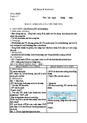 Giáo án môn Tiếng Việt Lớp 2 - Tuần 17 (Bộ sách Kết nối tri thức với cuộc sống)